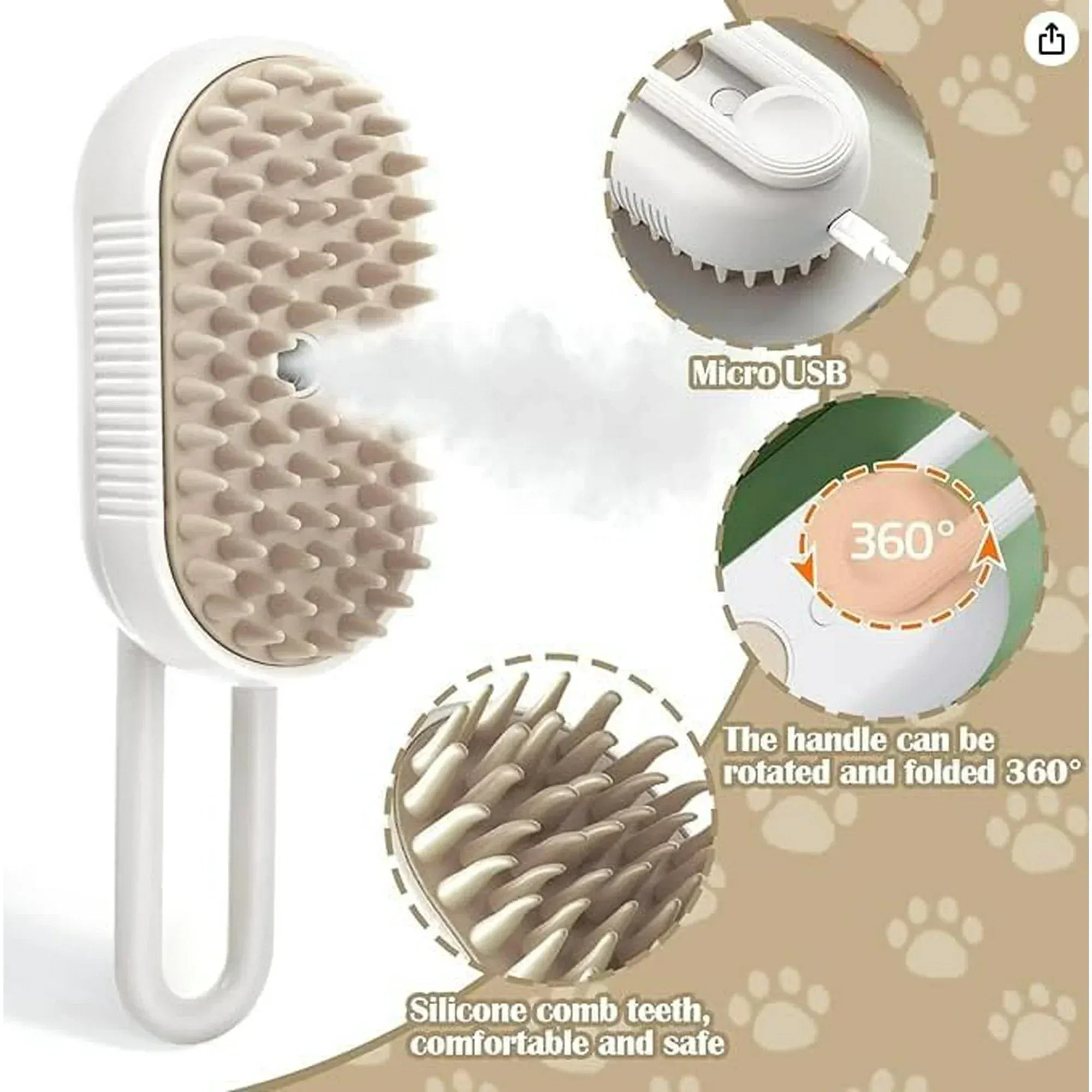 3 in 1 Pet Grooming Brush | Pet Grooming dog Brush Comb Cat Hair Brush Remover Pets Accessories 3 in 1 Pet Grooming Brush