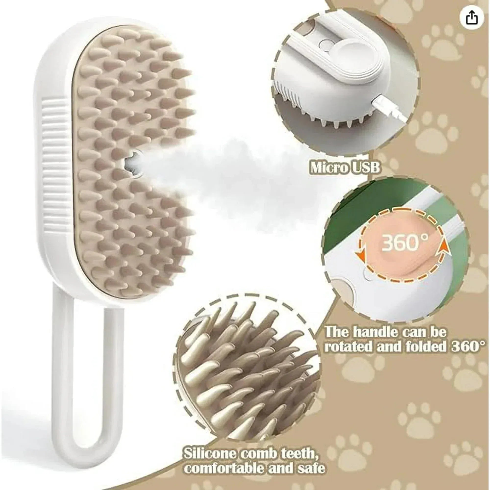 3 in 1 Pet Grooming Brush | Pet Grooming dog Brush Comb Cat Hair Brush Remover Pets Accessories 3 in 1 Pet Grooming Brush