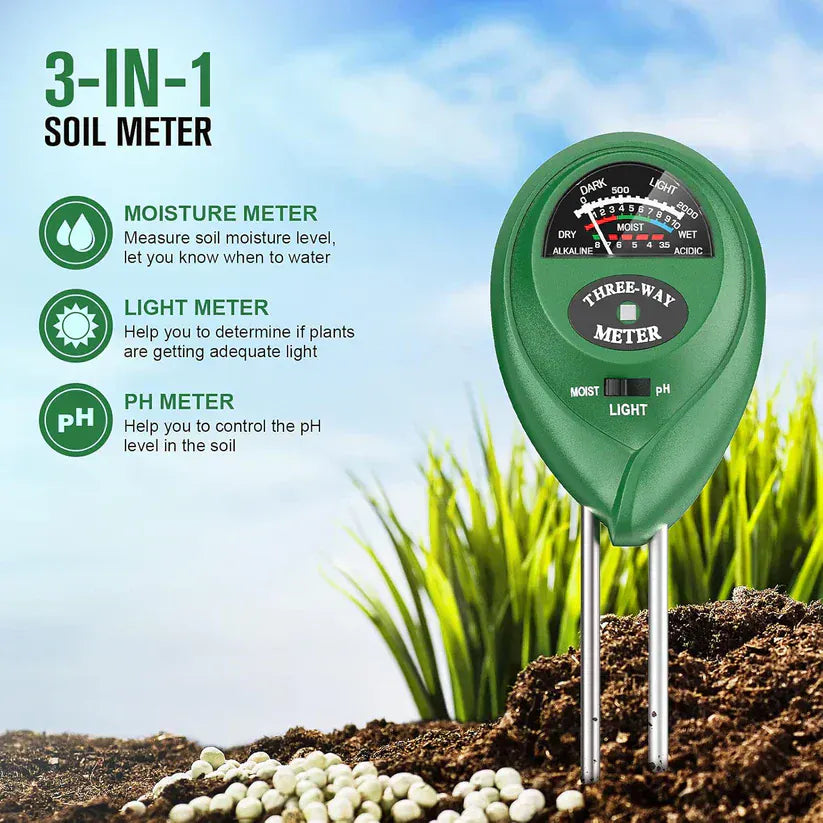 3-in-1 Soil Test Meter| Soil Moisture Sensor Test Meter Samples Health Moisture Tester 3-in-1 Soil Test Meter