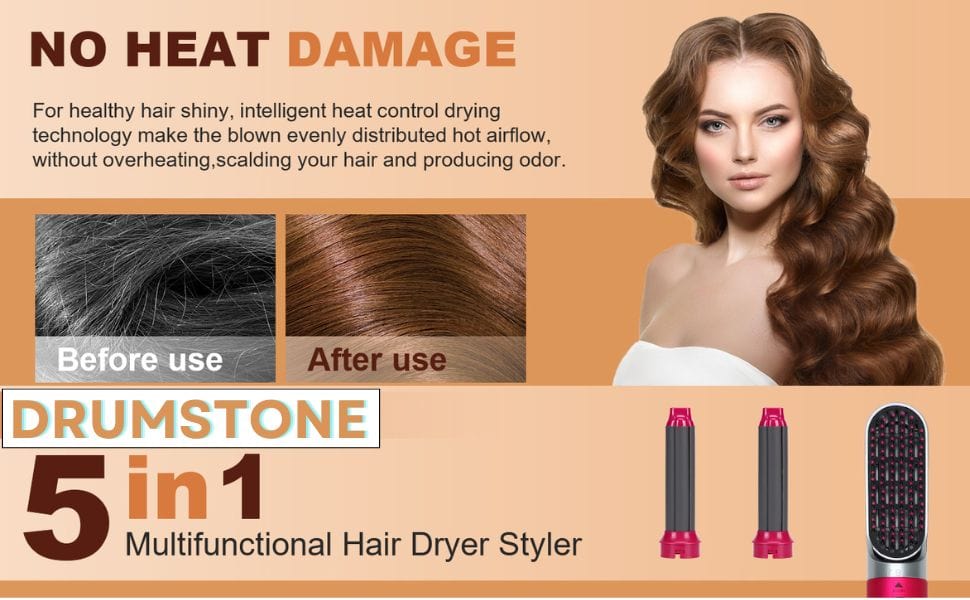 5-in-1 Hair Styler | Hair Styler Hairdresser Dryer For Hair Salon Comb Straightener 5 in 1 Multifunctional Hair Styling Tool