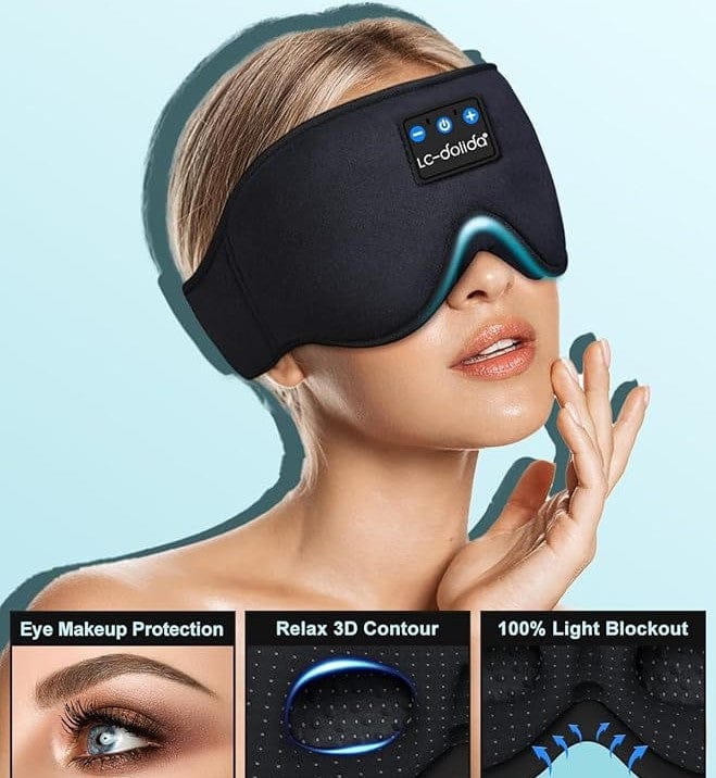 Bluetooth Audio Sleep Mask | Sleep Well Eye Mask For Sleeping Blindfold Eye Cover Sound Sleep Bluetooth Audio Sleep Mask