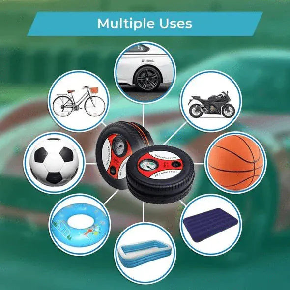 Car Air Pump Tyre Inflator Portable Air Compressure for Bike Cycle - Airzox - Airzox