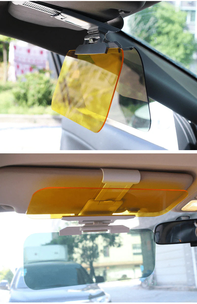 Claritix | Car Sun Visor Windshield Mirror Protector Anti Glare - Claritix 2-in-1 Day & Night Eye Protection Visor