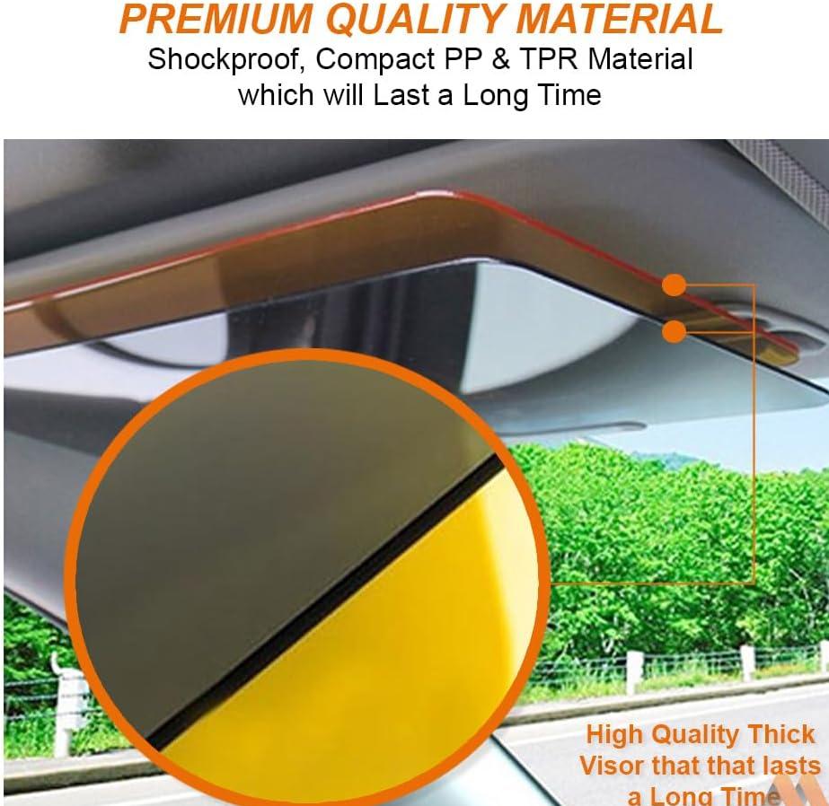 Claritix | Car Sun Visor Windshield Mirror Protector Anti Glare - Claritix 2-in-1 Day & Night Eye Protection Visor