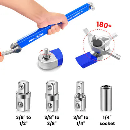 Extixo™ | Torque Wrench Tool Kit Spanner Set Socket Ratchet Tools Exticxo™ Offset Extension Wrench