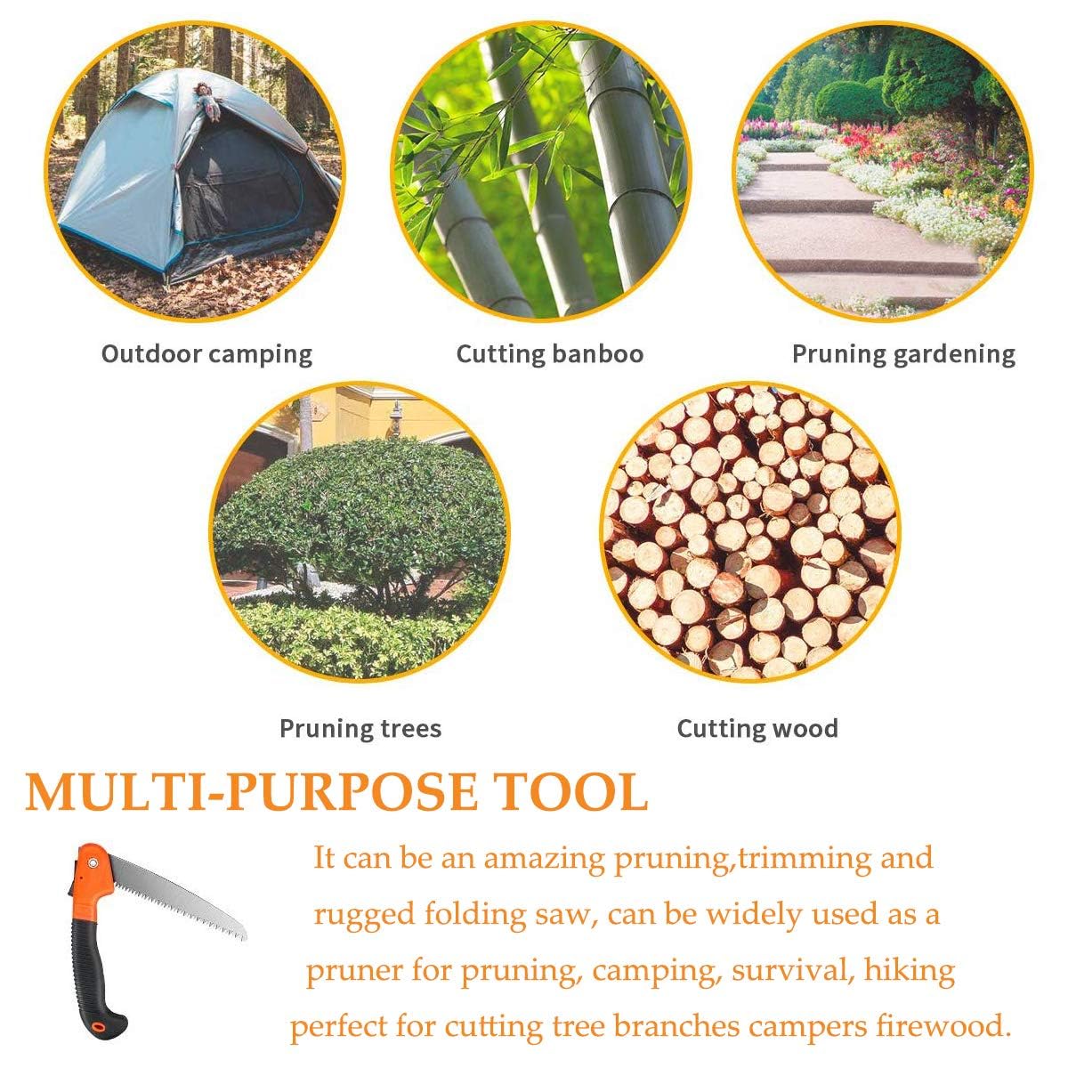 Foldingxo™ | Hacksaw Blade Tools Garden Cutting Blade Saw Hand Tool Cutting Foldingxo™ Carbon Steel Folding Saw