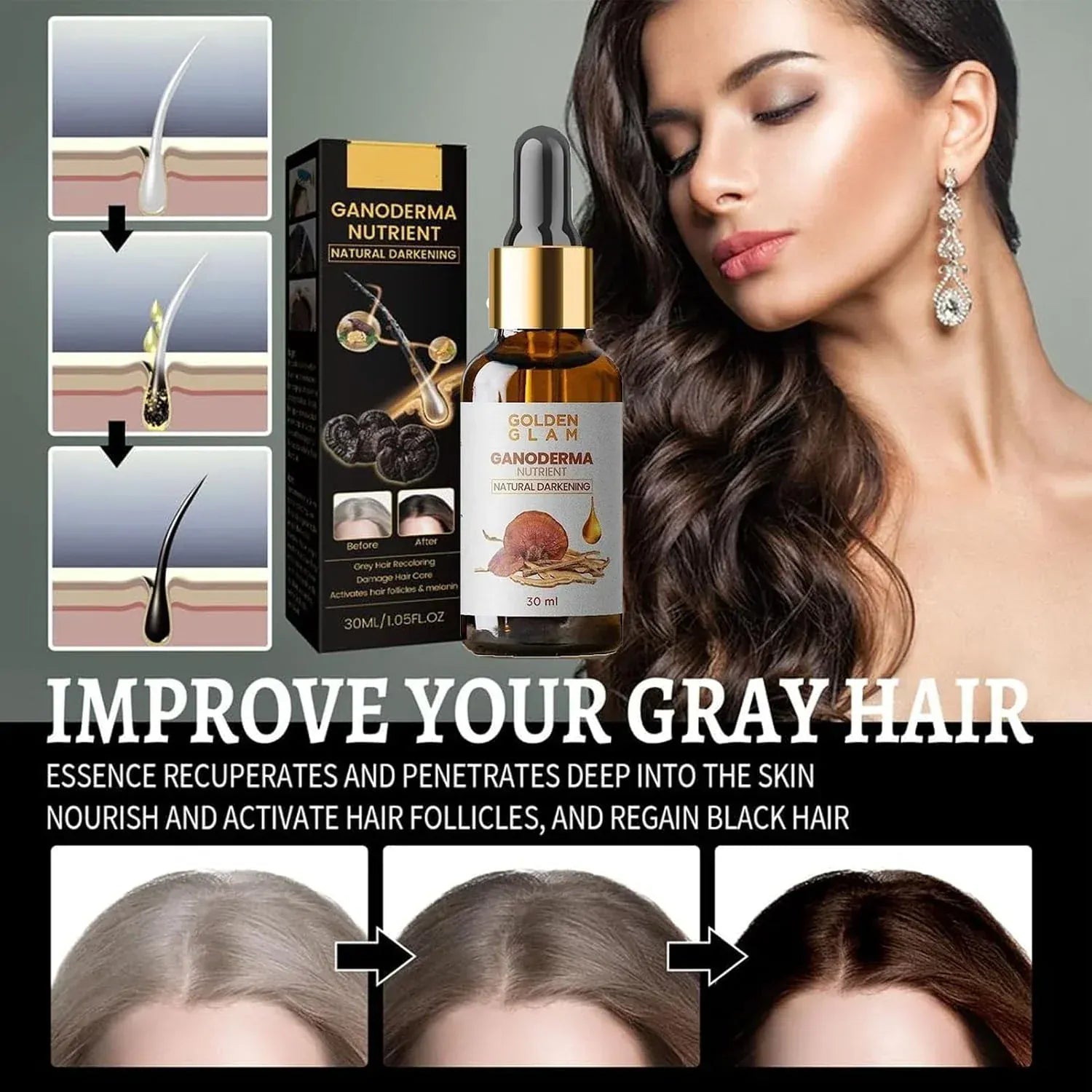Hair Serum Hair Growth Serum Premature Greying Oil Serum Hair Oil - GreGone - 1 - GreGone