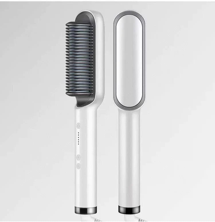 Hair Straightener Comb | Hair Straightening Brush Electric Comb Heat Straightener White Hair Straightener Comb