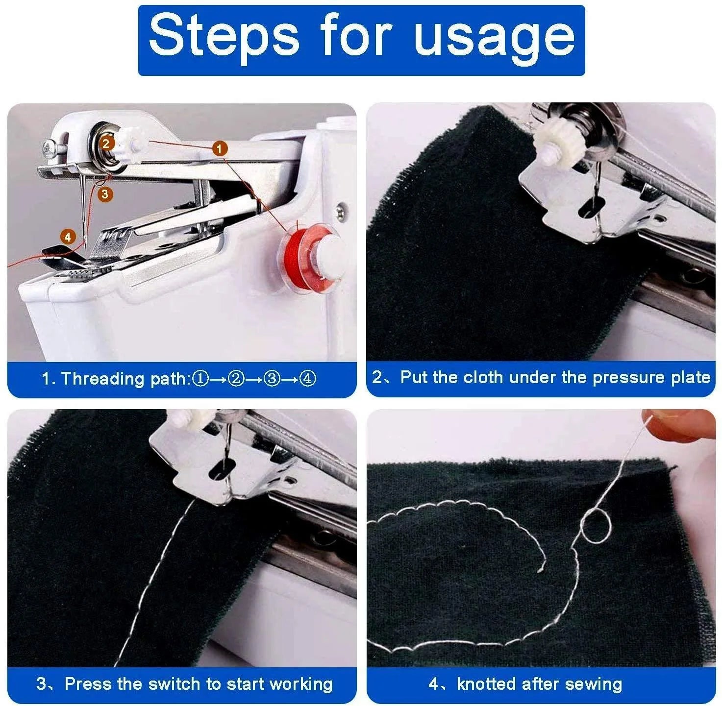 Hand Sewing Machine Portable Electric Handheld Stitch Device - Insta-Stitch - sewing machine - Insta-Stitch Handheld Stitching Machine