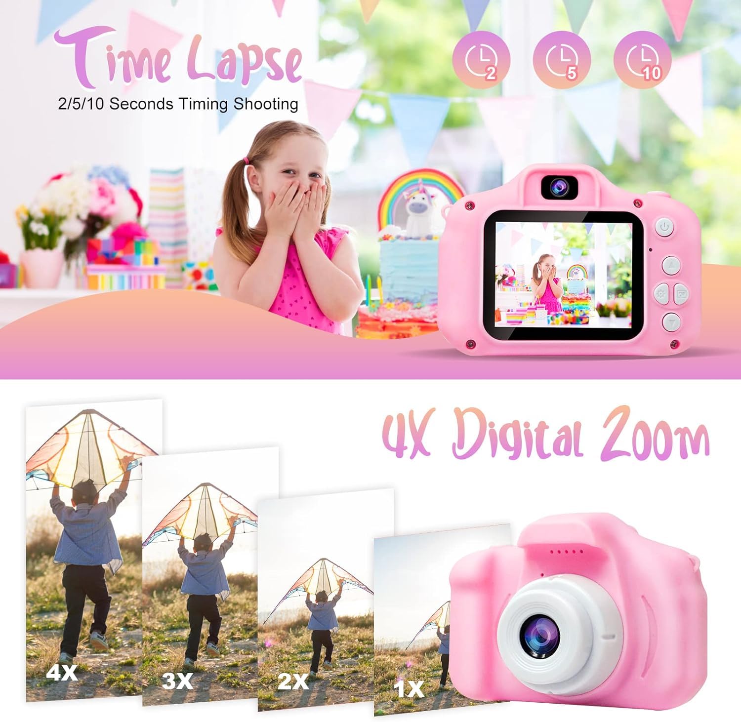 | Digital Camera Kids Videography Toy Photo Digicam toys HD Digital Video Camera for Toddler
