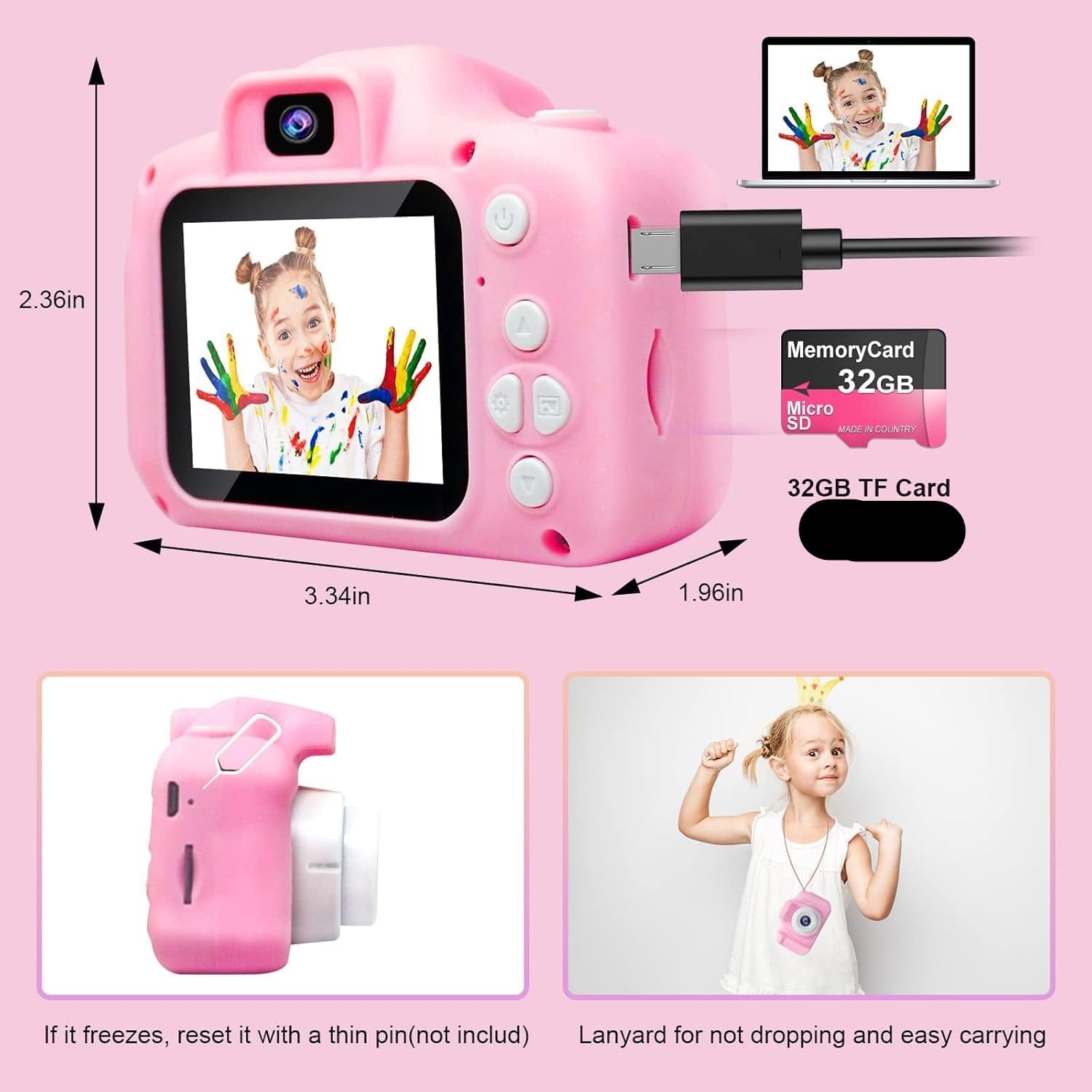 | Digital Camera Kids Videography Toy Photo Digicam toys HD Digital Video Camera for Toddler