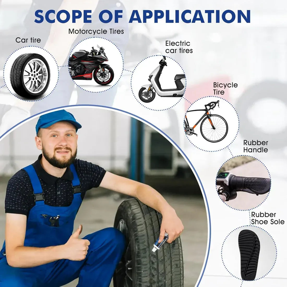 QuickSealzy™ (Pack of 2) | Tyre Puncture Car Tubeless Tire Repair Fix Liquid QuickSealzy™ Waterproof Flexible Tyre Repair Adhesive (Pack of 2)