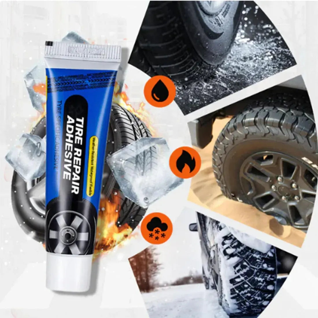 QuickSealzy™ (Pack of 2) | Tyre Puncture Car Tubeless Tire Repair Fix Liquid QuickSealzy™ Waterproof Flexible Tyre Repair Adhesive (Pack of 2)