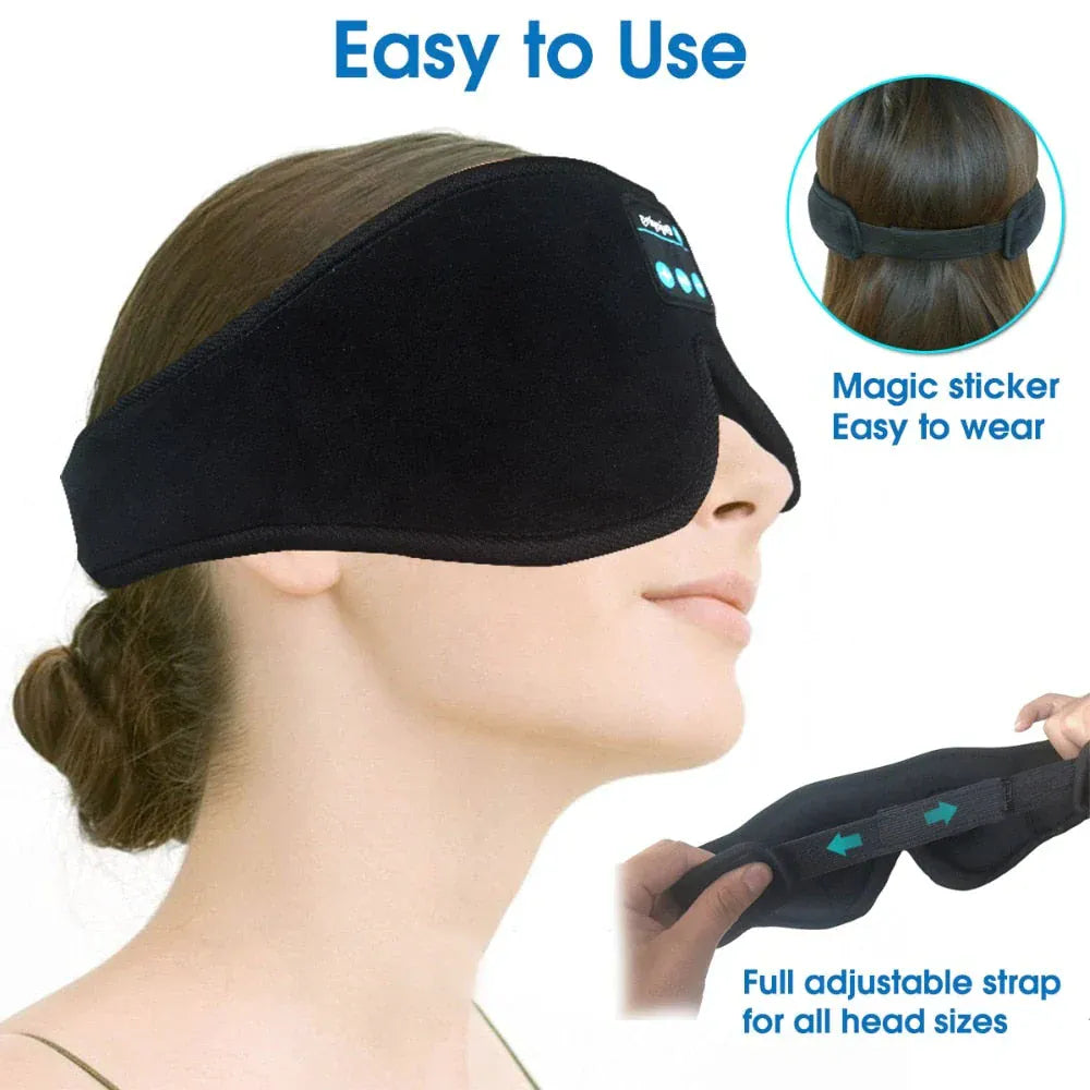 SleepEazio™ | Sleep Well Eye Mask For Sleeping Blindfold Eye Cover Sound Sleep SleepEazio™ Bluetooth Audio Sleep Mask