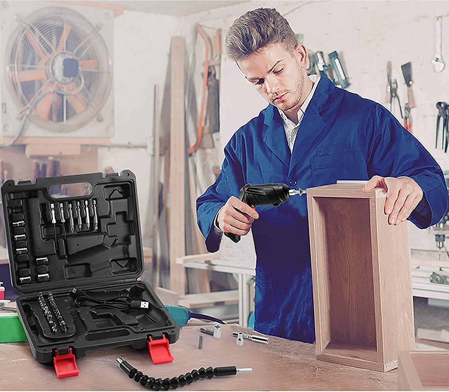 Snydrill™ Pro Retractable Cordless Drilling machine | Electric Screwdriver Set Tool Kit Power Tools Cordless Drill Machine Snydrill™ Pro Retractable Cordless Drilling machine