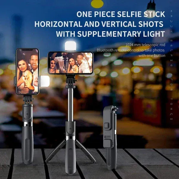 Tripodzy | Selfie Stick For Selfies Bluetooth Tripod Stand With Remote - Tripodzy 3-in-1 Selfie Stick Tripod