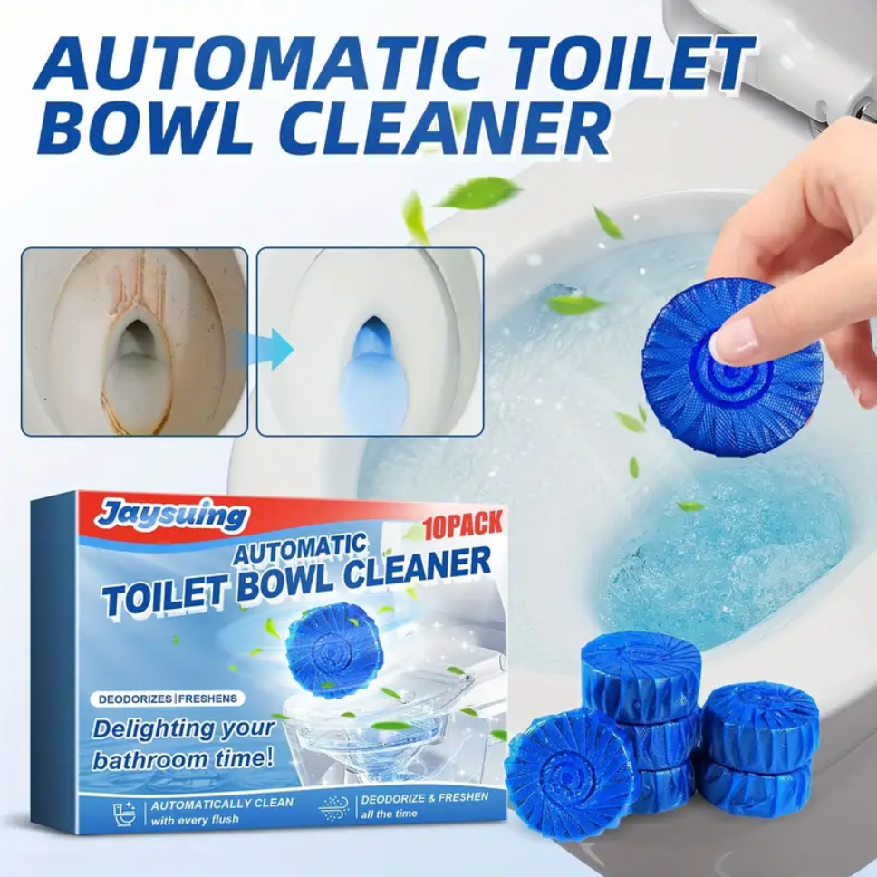 Blue Bubble Toilet Cleaner (Buy 1 Get 2 Free) | Toilet Cleaner Bathroom Cleaning Tablets Washroom Cleanliness - Blue Bubble Toilet Cleaner (Pack of 10)