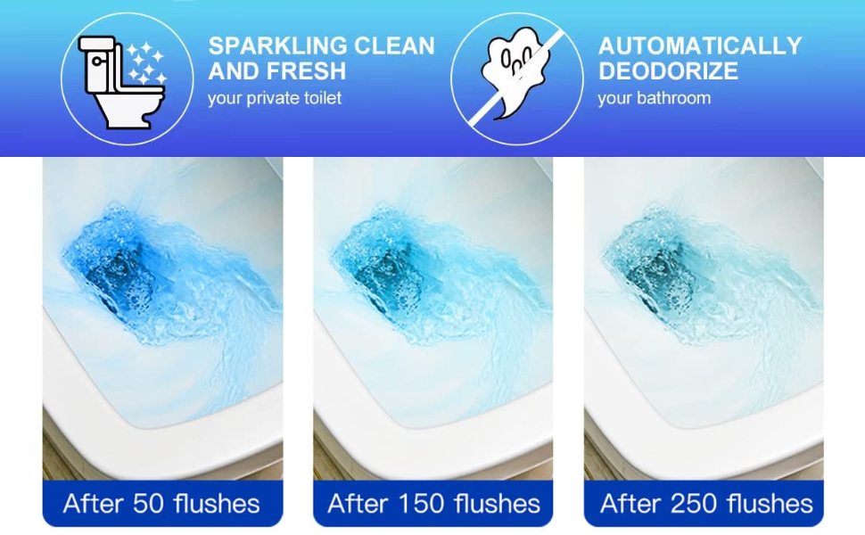 Blue Bubble Toilet Cleaner (Buy 1 Get 2 Free) | Toilet Cleaner Bathroom Cleaning Tablets Washroom Cleanliness - Blue Bubble Toilet Cleaner (Pack of 10)