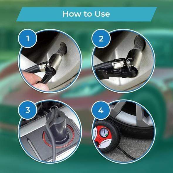 Car Air Pump Tyre Inflator Portable Air Compressure for Bike Cycle - Airzox™ Airzox™
