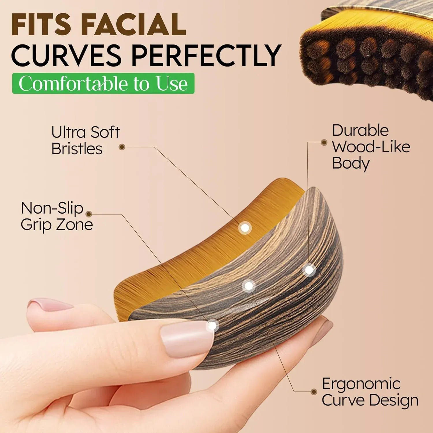 ContourFlowz™| Skincare Products Face Brush Facial Cleansing Brush Soft Skin ContourFlowz™ Lymphatic Contour Face Brush