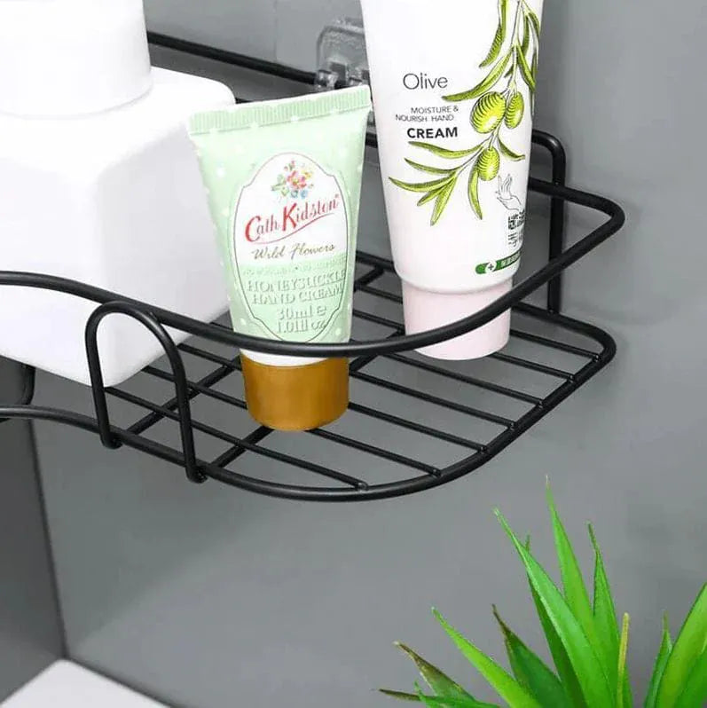 Cornerix™ | Storage Rack Bathroom Corner Shelf Steel Rack Shelves Cornerix™Self Adhesive Metal Corner Storage Rack