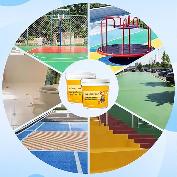 InstaCoatzy (Pack of 2) | Floor Paint Epoxy Coating Floor Color Waterproof Floor Coating - InstaCoatzy Waterproof Floor Paint 300 ml + 300 ml (Pack of 2)