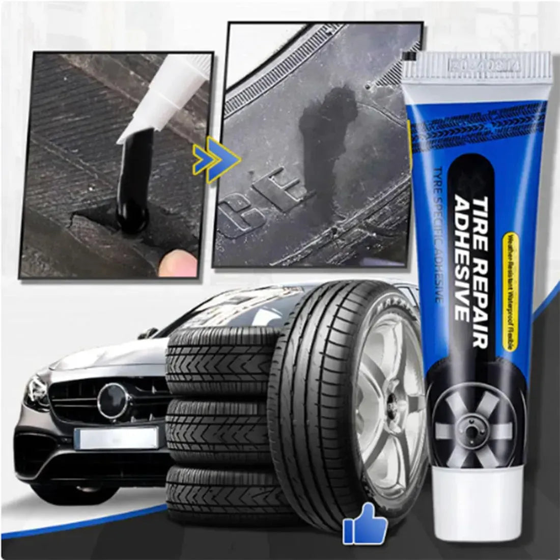 QuickSealzy™ (Pack of 2) | Tyre Puncture Car Tubeless Tire Repair Fix Liquid QuickSealzy™ Waterproof Flexible Tyre Repair Adhesive (Pack of 2)
