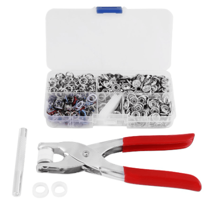 Snap Fastener Buttons Plastic Clips Tool Stud Set Buttons  - Press Stud Kit Snap Button Kit