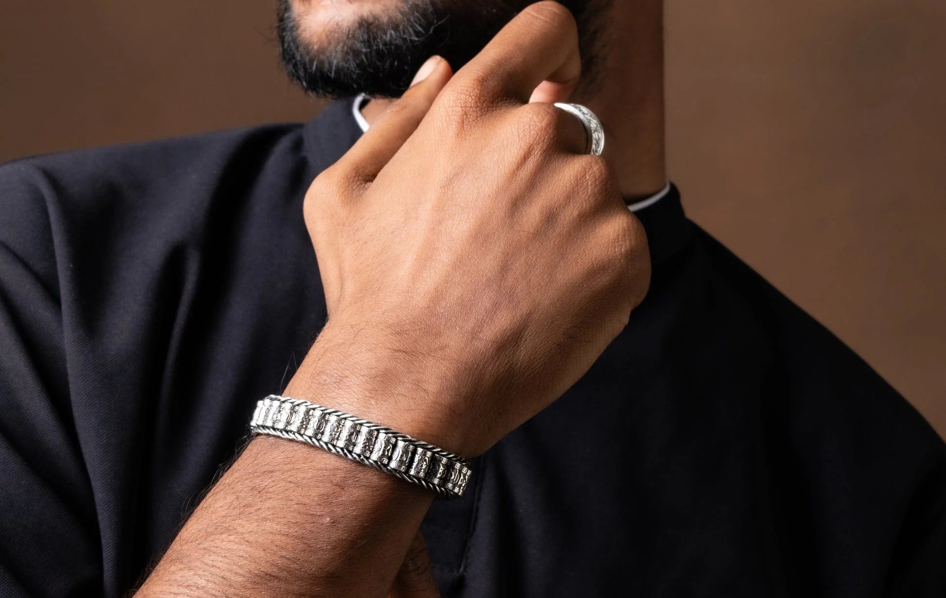 VajraSpirit | Buddhist Prayer Silver Wheel Bracelet - VajraSpirit Buddhist Prayer Silver Wheel Bracelet