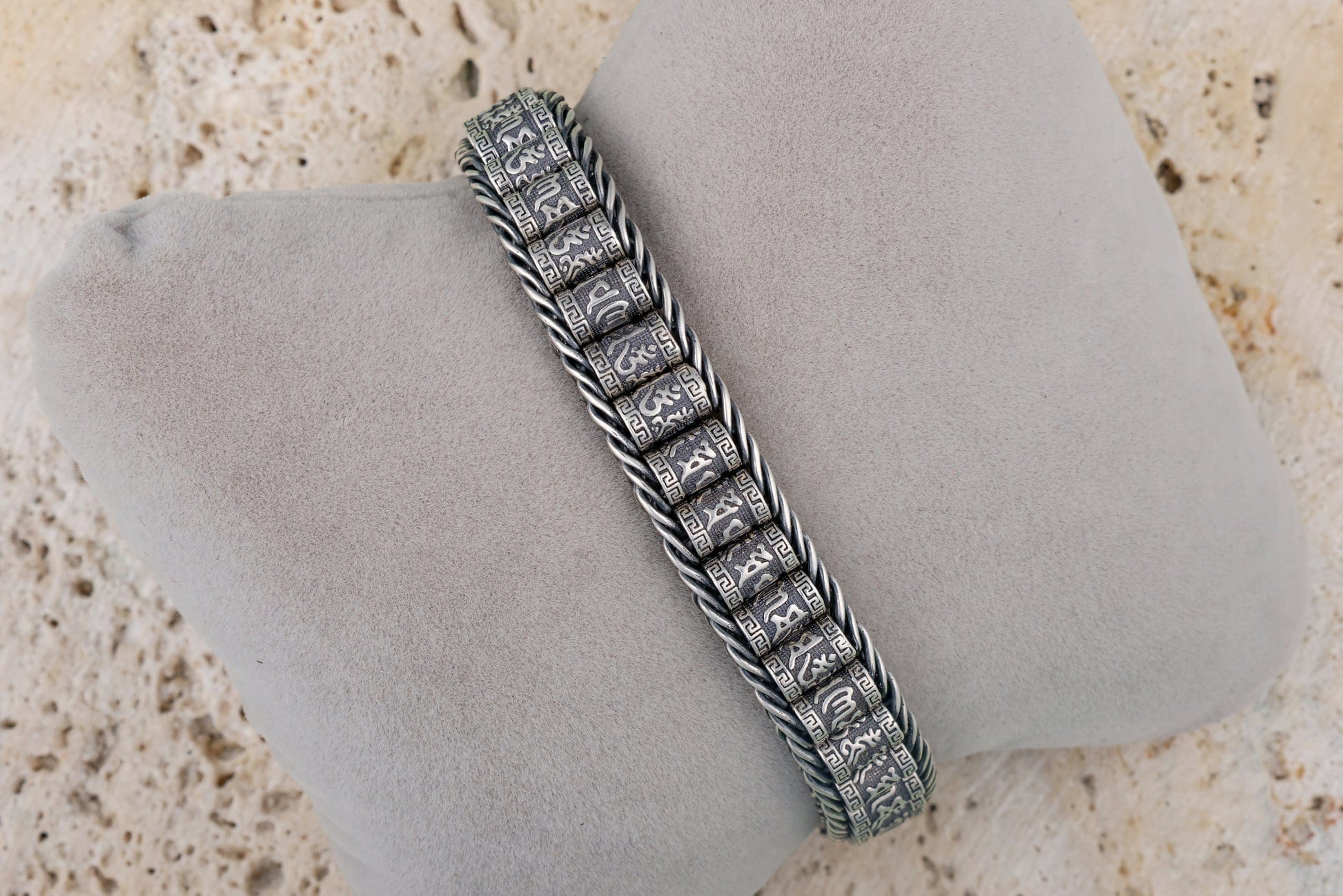 VajraSpirit | Buddhist Prayer Silver Wheel Bracelet - VajraSpirit Buddhist Prayer Silver Wheel Bracelet