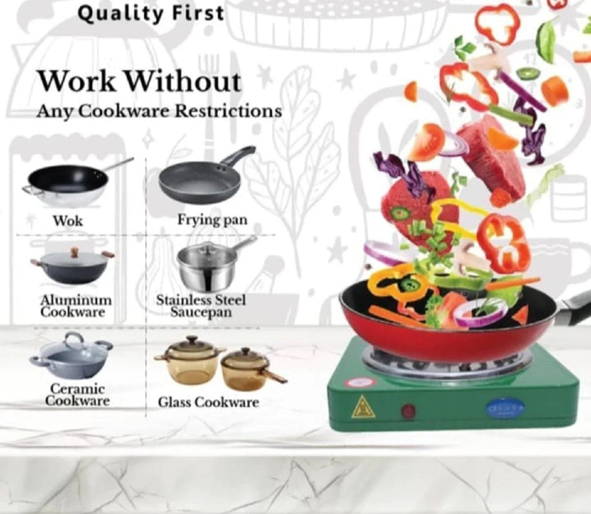 Voltacook | Flameless Electric Cooking Stove - Voltacook Flameless Electric Cooking Stove
