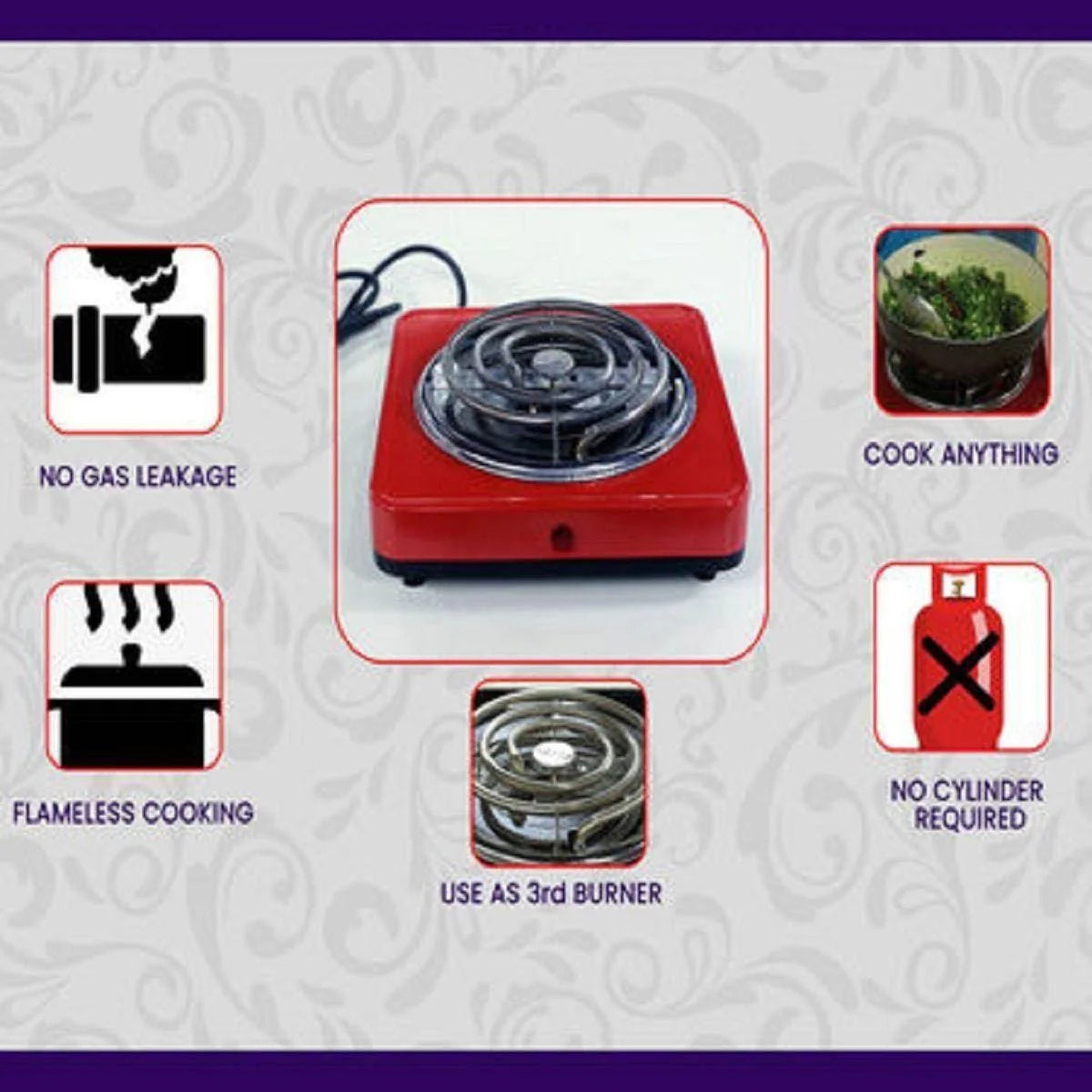 Voltacook | Flameless Electric Cooking Stove - Voltacook Flameless Electric Cooking Stove
